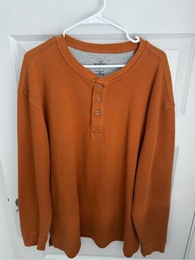 RedHead Burnt Orange Long Sleeve Pullover Men’s Size XL Cotton Blend Casual